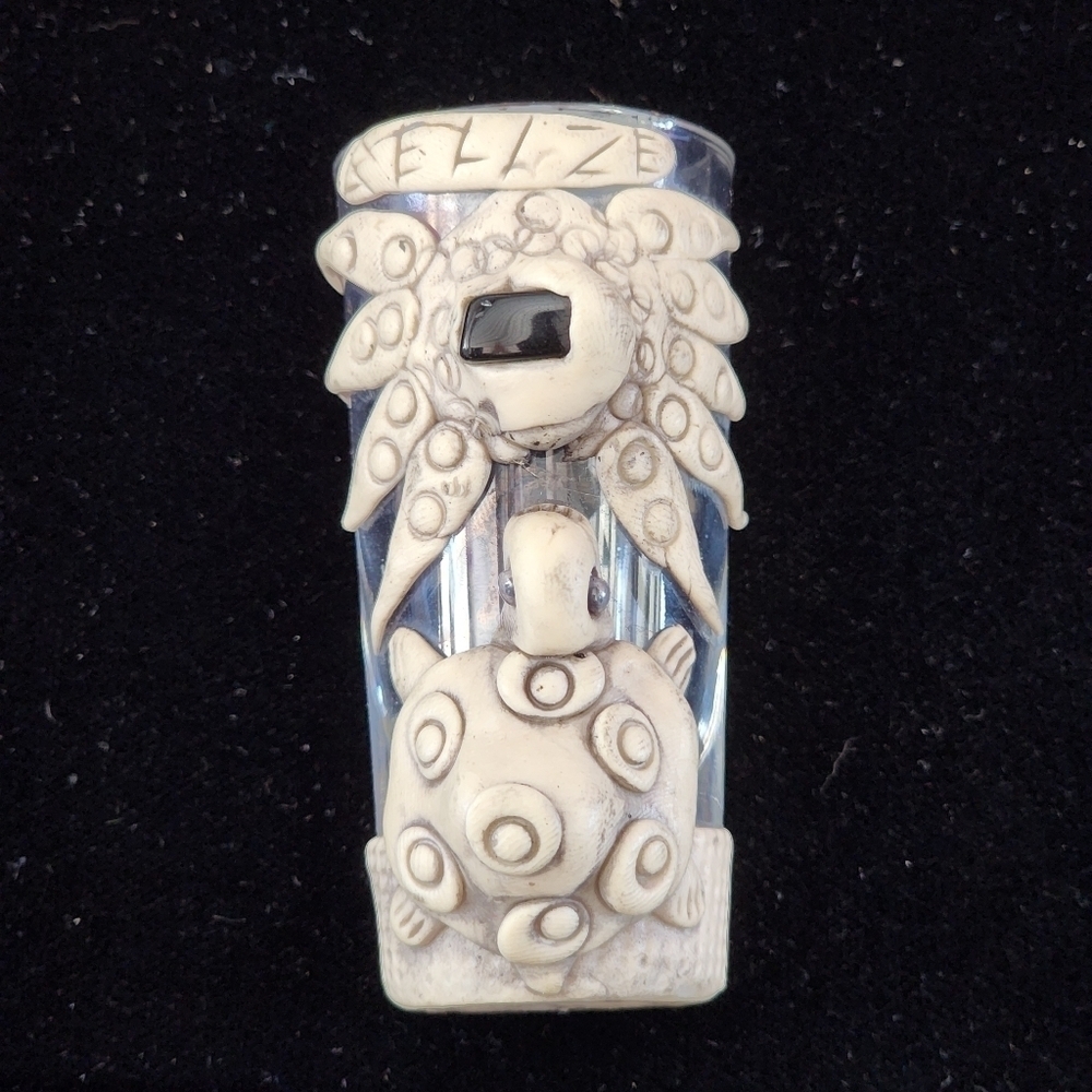 Belize Sea Turtle Octopus polymer clay 3D Souvenir Novelty shot glass AMIE